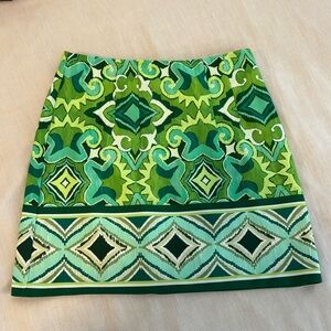 Green Print Zara Mini Skirt